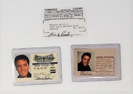 Elvis Presley Driver's License & ID Lot