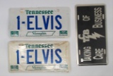 Lot of 3 Collectible Elvis Presley License Plates