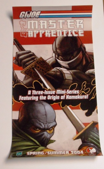 G.I. Joe "Master & Apprentice" 2004 12" X 24" DDW Comic Book Miniseries Promo Poster