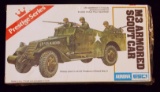 Aurora ESCI - 1/72 Scale M3 Armoured Scout Car Military Vehicle Model Kit