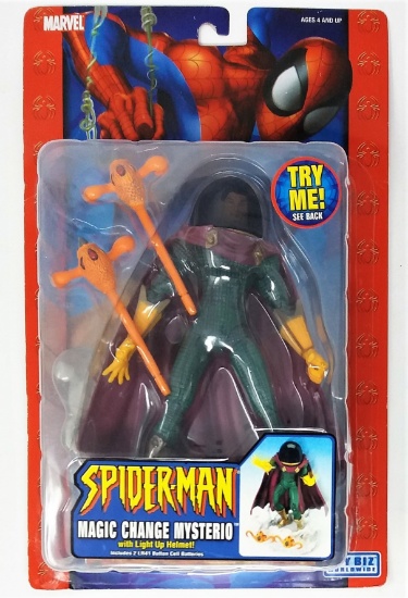 Spider-Man Magic Change Mysterio Toy Biz Super-Articulated Action Figure Toy