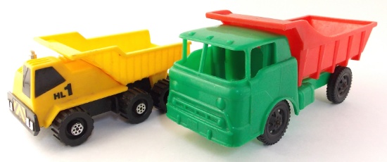 Lot of Two (2) Vintage Dump Truck Toys