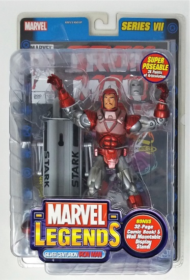 Silver Centurion Iron Man Marvel Legends Super-Articulated Action Figure Toy