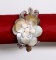 Vintage Flower Bracelet w/ Glass Beads & Stones
