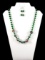 Necklace & Earring Set w/ Green Crystals