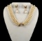 Necklace & Earring Set w/ Faux Pearls