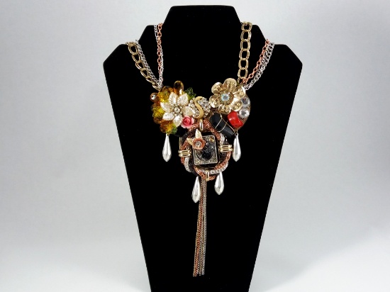 Decorated Multi-Strand Necklace