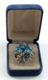 Ring w/ Speckled Blue Stones