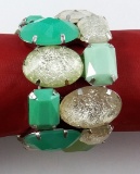 Chunky Expandable Bracelet w/ Multicolored Stones