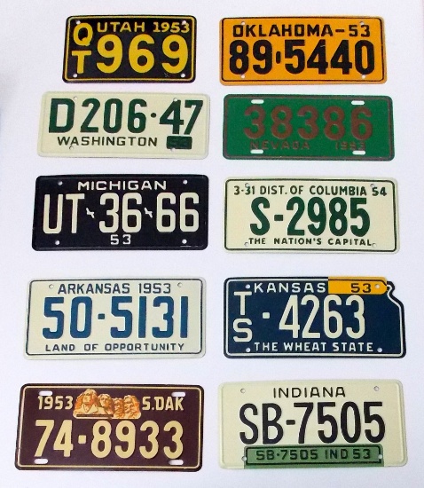 General Mills Miniature License Plates