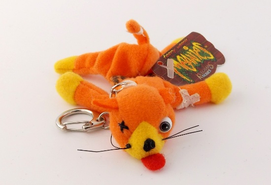 Meanie Beanies Splat The Roadkill Cat Keychain