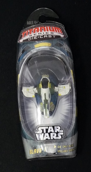 Star Wars Titanium Slave 1 Die Cast Spaceship Figurine