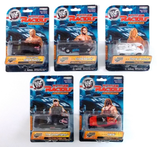 Road Champs WWE Wrestling 1:64 Diecast Attitude Racers Cars - Set of 5