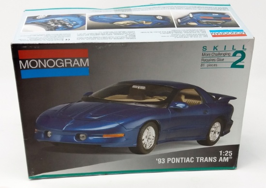 1/25 Scale '93 Pontiac Trans Am AMT/ERTL Plastic Model Kit