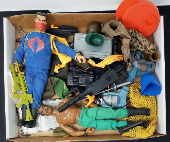 1/6 Scale GI Joe Tray Lot of Assorted Toys, Figures, & Accessories