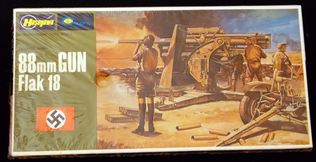 Hasegawa - 1/72 Scale German 88mm Flak 18 Gun Mini Craft Model Kit