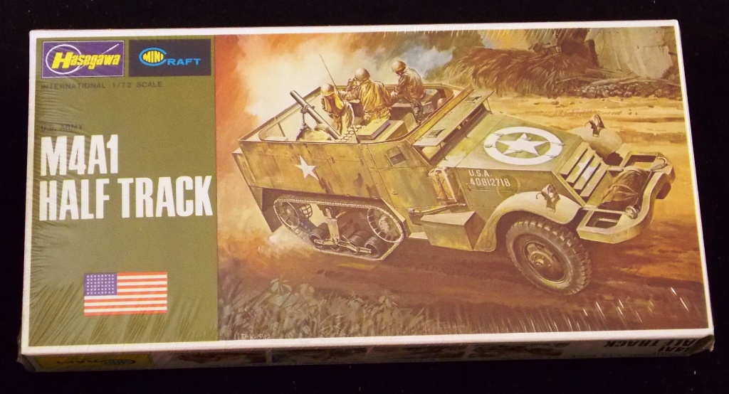 Hasegawa - 1/72 Scale M4A1 Half Track Military Vehicle MiniCraft Model Kit