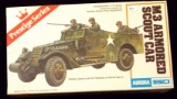 Aurora ESCI - 1/72 Scale M3 Armoured Scout Car Military Vehicle Model Kit