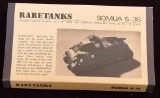 Raretanks 1/76 Scale Somua S-25 Vacuum-Formed Plastic Armoured Vehicle Model Kit
