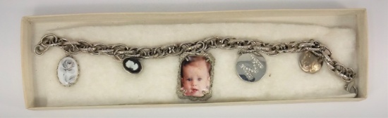 Charm Bracelet w/ Cameo & Photo