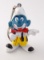 Vintage Clown Smurf PVC Figural Keychain