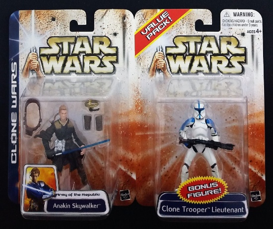 Anakin Skywalker / Clone Trooper Lieutenant Clone Wars Saga Star Wars Bonus Pack