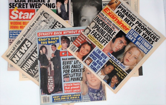 Assorted Lot of Elvis Tabloid Cover Stories