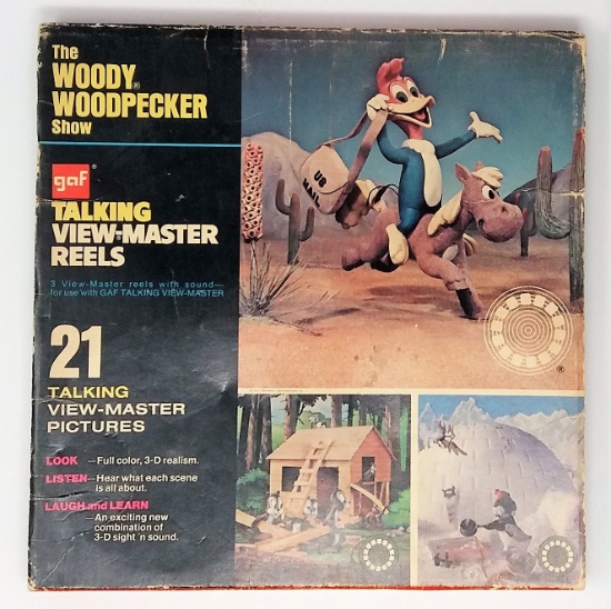 The Woody Woodpecker Show GAF Talking View-Master Reels