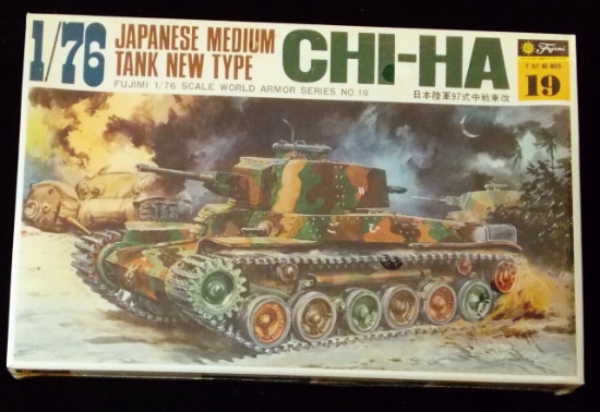 Fujimi -  1/76 Scale Japanese Chi-Ha Medium Tank New Type Military Vehicle Model