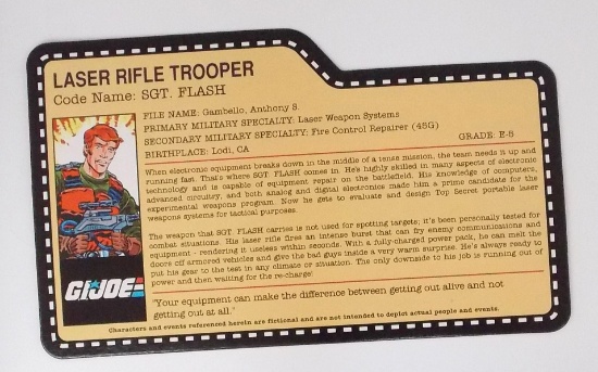 2007 Flash G.I. Joe Convention Exclusive FileCard