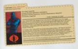 2003 Cobra Commander G.I. Joe Convention Exclusive FileCard