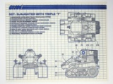 GI Joe Vintage Sgt Slaughter Triple T Tank Original Hasbro Vehicle Blueprints / Instructions Hasbro