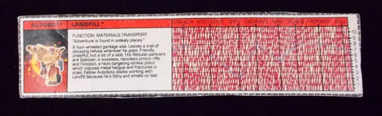 Landfill Transformers G1 Tech Spec / File Card