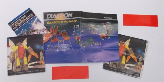 Lot of G1 And Diaclone Paperwork