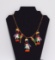 Necklace w/ Wooden Parrots & Beads