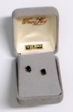 14K Gold Post Earrings w/ Original Box