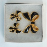 Bow Brooch & Earring Set