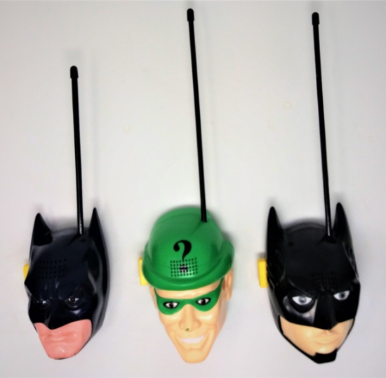 Lot of 3 Batman Walkie Talkies