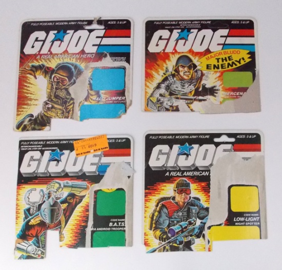 Lot of Vintage Partial GI Joe Card Backs