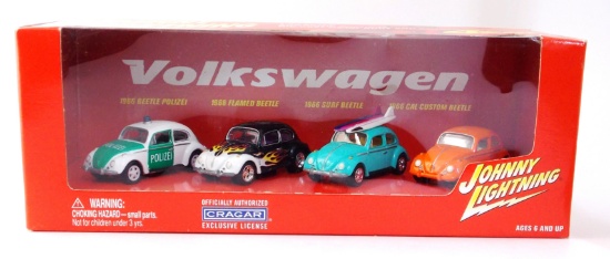 Volkswagen Beetle Johnny Lightning 1:64 4 Diecast Car Boxed Set