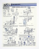 GI Joe Vintage Cobra Surveilance Port Original Hasbro Vehicle Blueprints / Instructions Hasbro