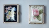 Pair of Painted Porcelain Powder Boxes