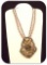 Vintage Necklace & Earring set w/ Clear & Green Rhinestones