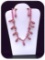 Necklace & Earring set w/ Celluloid & Glass Beads