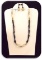 14K 1/20 Gold Filled Necklace & Earring set w/ Clear & Black Stone
