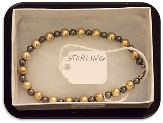 Sterling Silver Bracelet with Beads