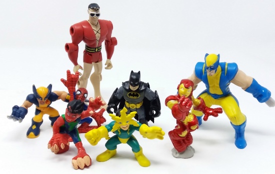 Assorted Lot of Miniature Super Hero Figures