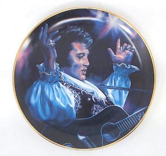 Elvis Presley Collectible Plate "Elvis Remembered: Moody Blues"