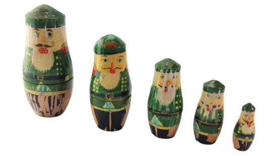 Older Painted Wooden Russian Nesting Doll
