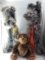 Vintage Large Stuffed Dog Collectible & BearToy Lot